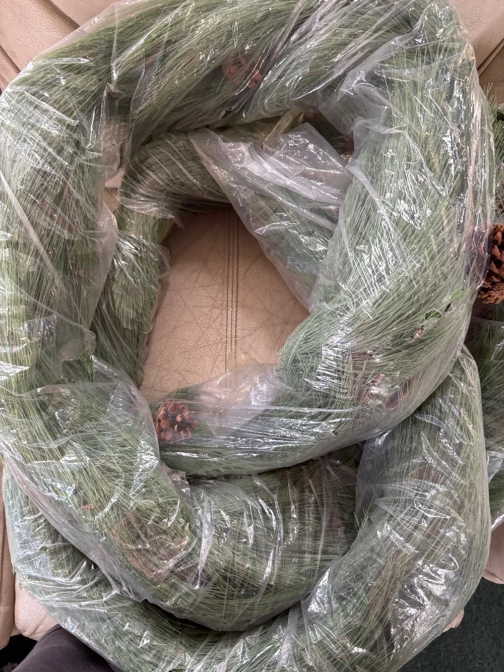 13 Ft Christmas Deluxe Norfolk Pine Garlands Artificial Long Needle Pine Cone